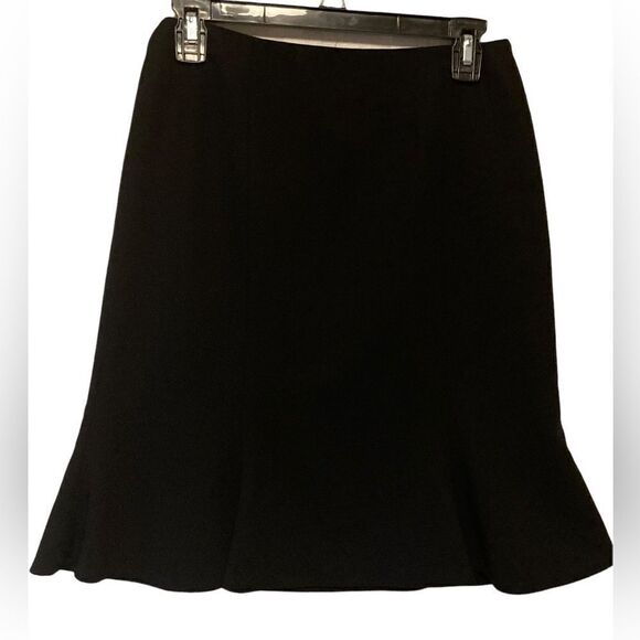 Dana Buchman Black Wool Skirt Size 2 - Picture 2 of 5